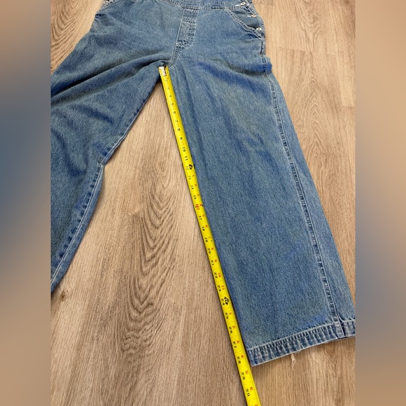 Vintage 90s Disney Winnie the Pooh Embroidered Denim Overalls - Size Medium - Picture 5 of 9